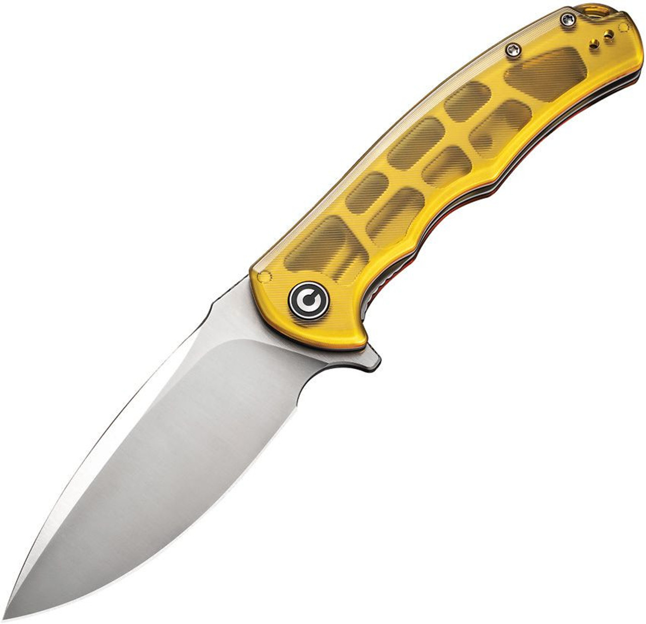 CIVIVI Praxis (CIVC803L) 3.75" 9Cr18MoV Satin Drop Point Plain Blade, Ultem Handle