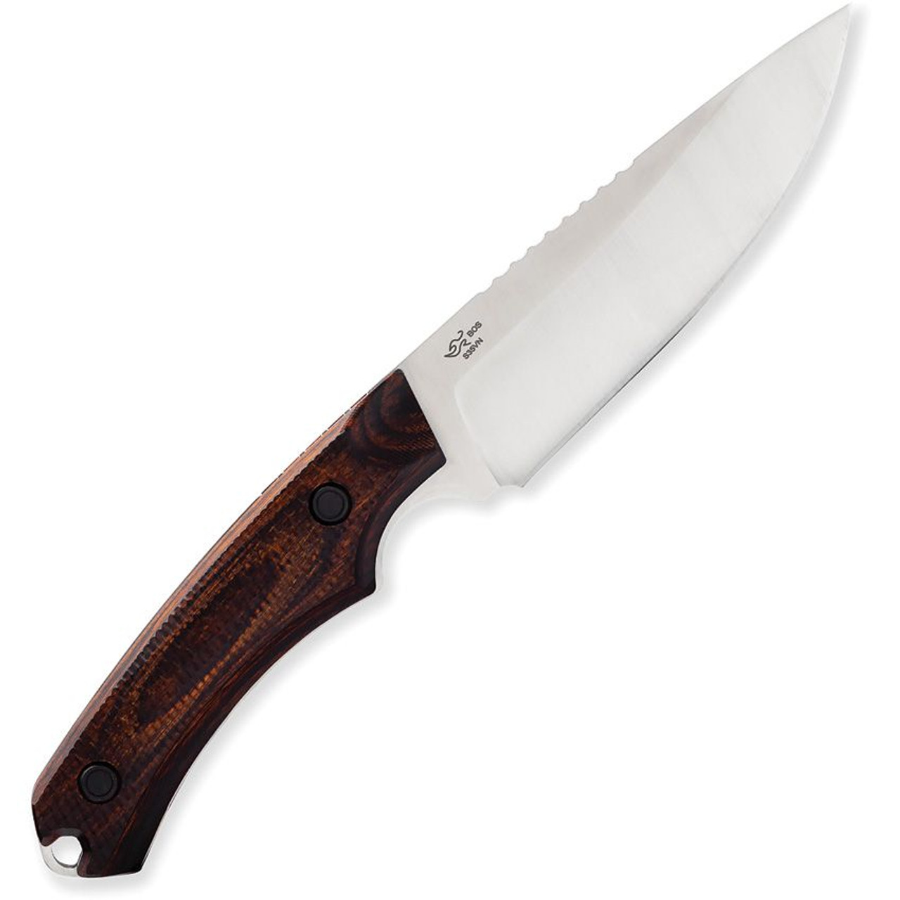 Buck Knives Alpha Guide (BU663WAS) 4.375" CPM-S35VN Satin Drop Point Plain Blade, Walnut DymaLux® Handle, Brown Leather Sheath