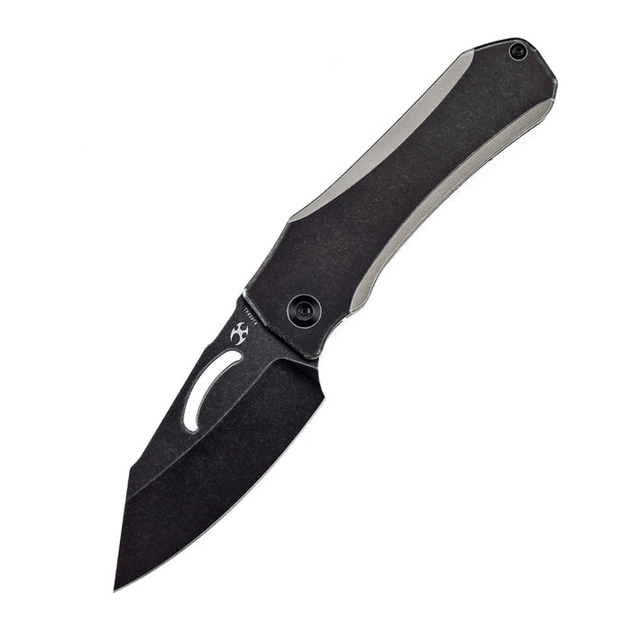 Kansept Knives Loki (K1058A1) 2.99" CPM-S35VN Drop Point Plain Blade, Black Titanium Handle