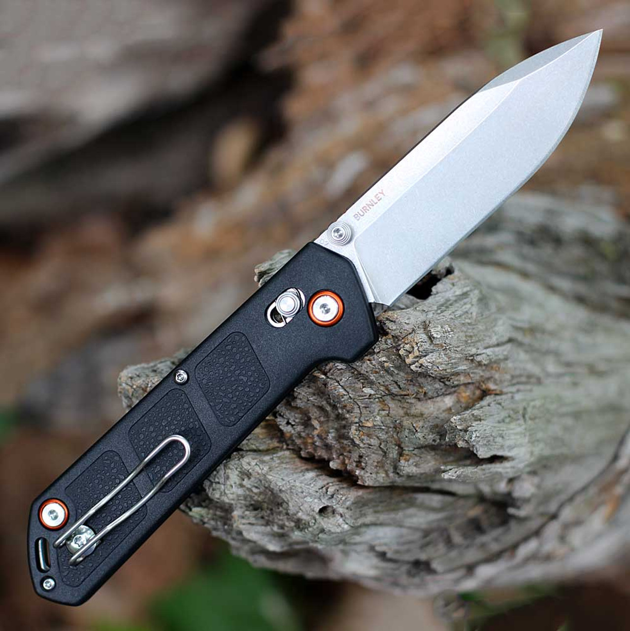 Boker Plus Kihon DC (01BO800) - 3.23" Stonewash D2 Steel Drop Point Plain Blade, Black GFN Handle