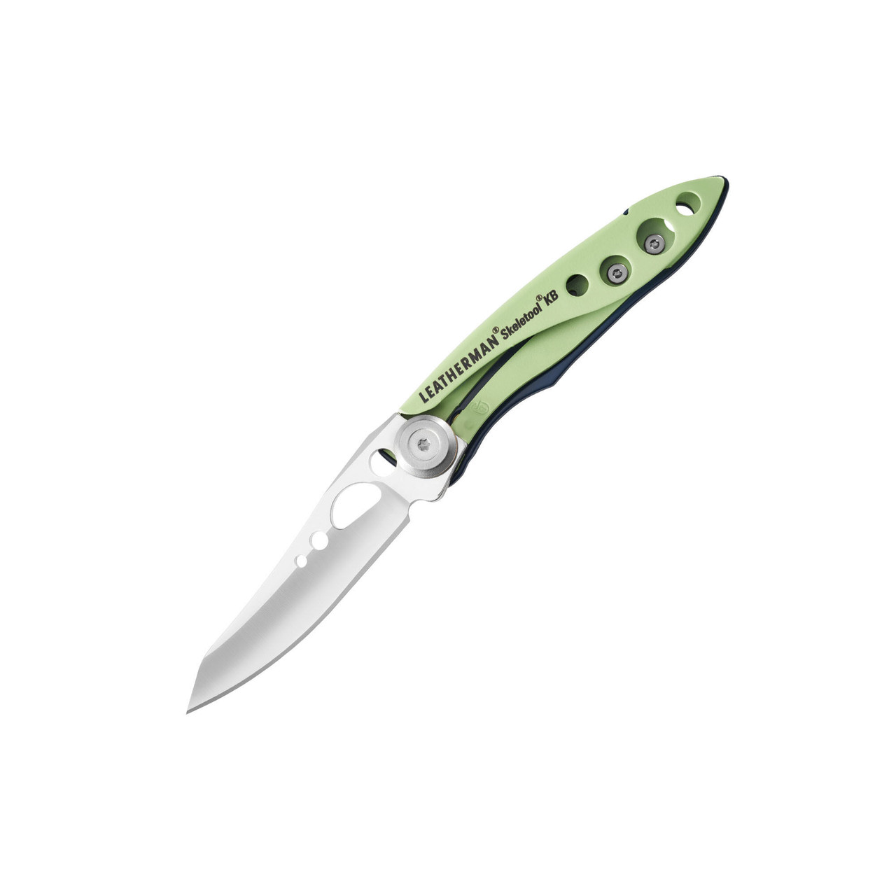 Leatherman Skeletool KB Folding Knife (833147) 2.6" 420HC Satin Reverse Tanto Plain Blade, Verdant Anodized Aluminum Handle - NO Sheath