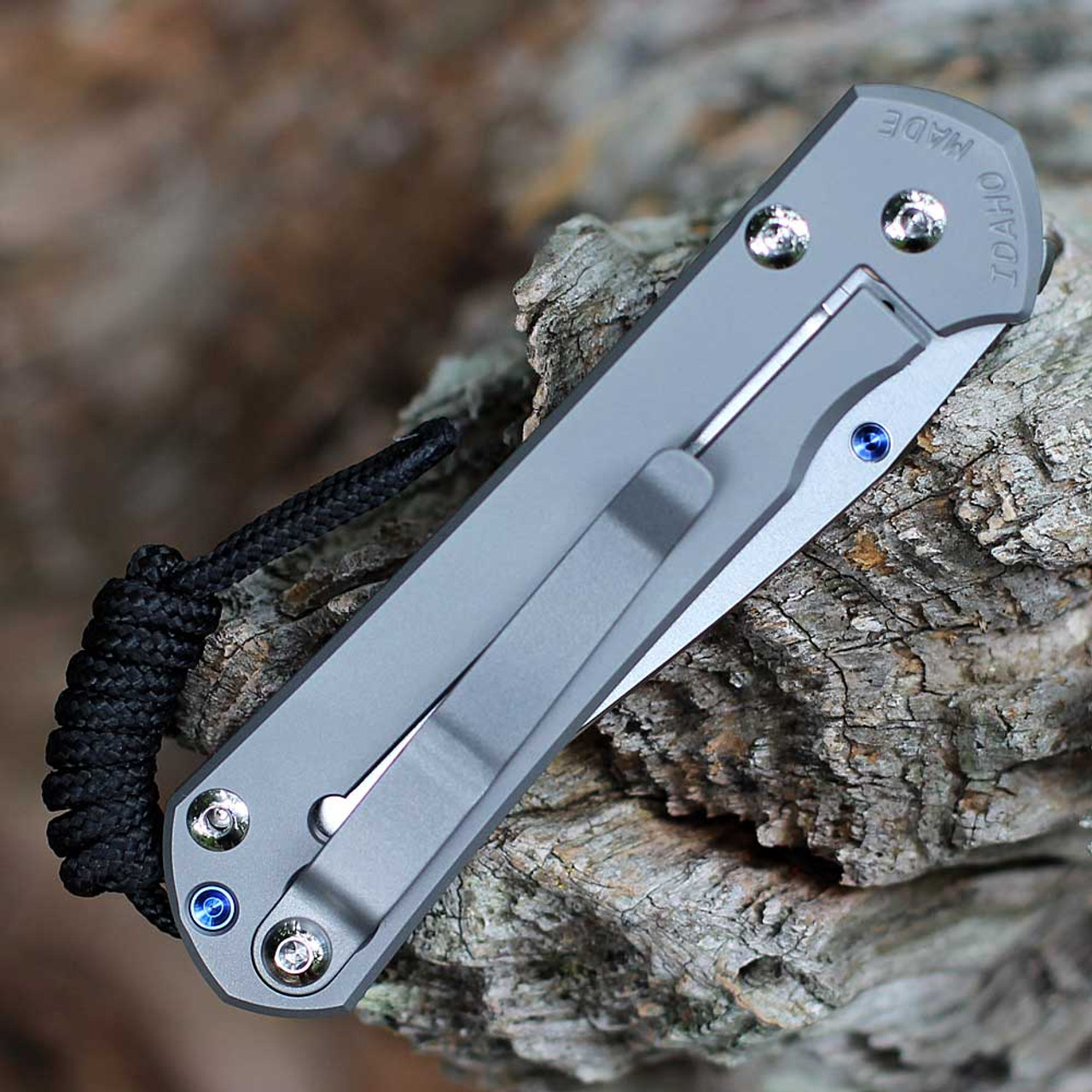 Chris Reeve Knives Small Sebenza 31 - 2.99" Stonewashed CPM-MagnaCut  Drop Point, Glass Blasted Titanium  (S31-1644)