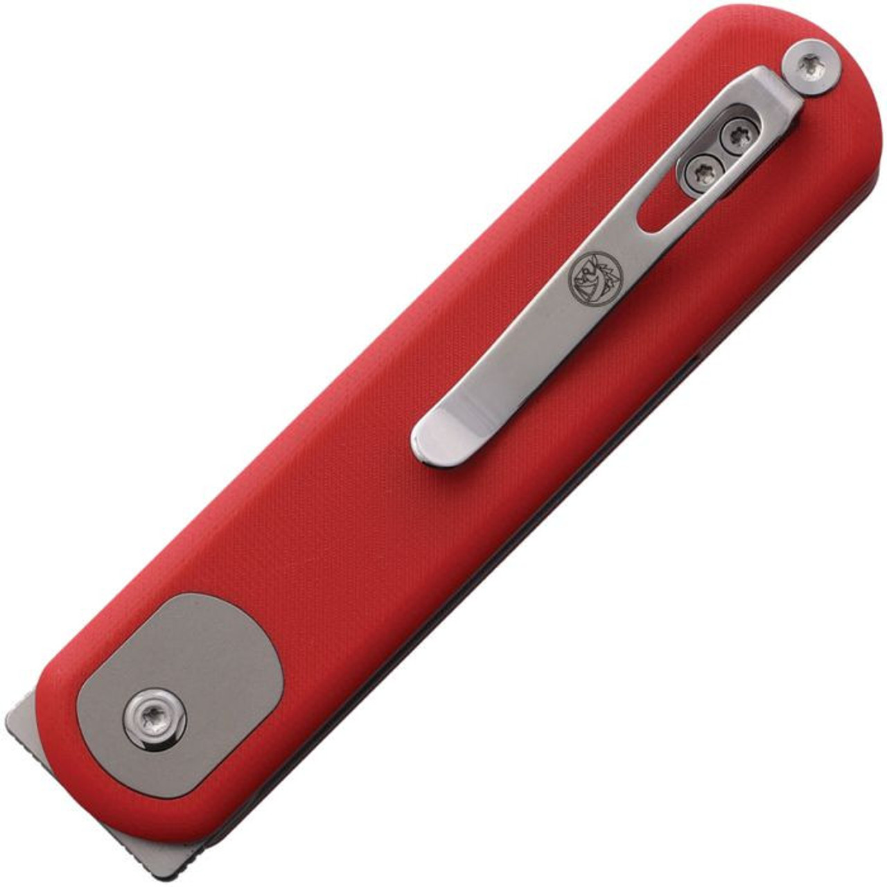 Vosteed Corgi (VOSA0726) 2.98" 14C28N Satin Sheepsfoot Plain Blade, Red G-10 Handle