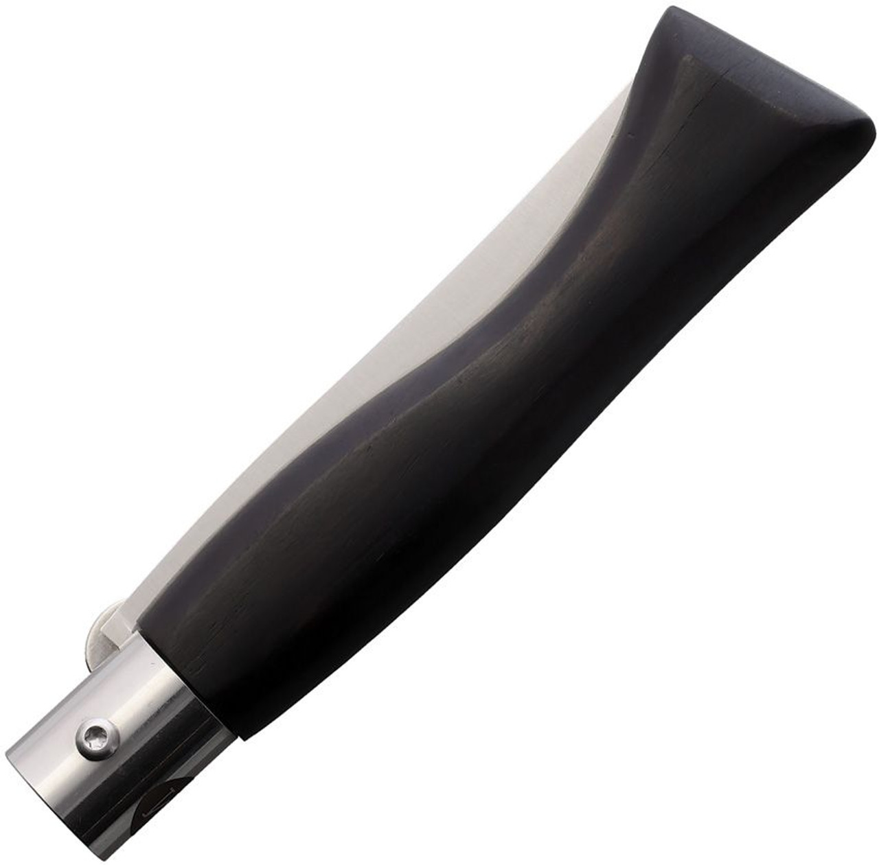 Main Knives Italian Line Linerlock (10003) 3.5" Drop Point 440A Satin Plain Blade, Ebony Wood Handle, Reverse Liner Lock
