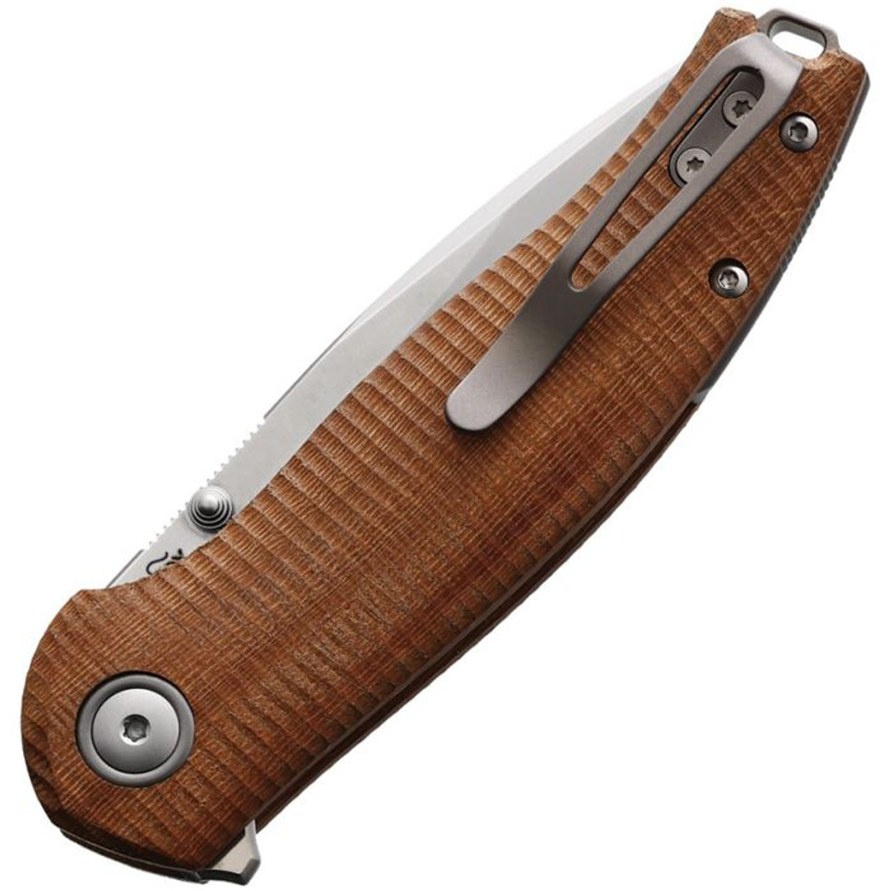 Viper Vale (V6004PR) 2.67" CPM-MagnaCut Satin Drop Point Plain Blade, Pau Rose Wood Handle