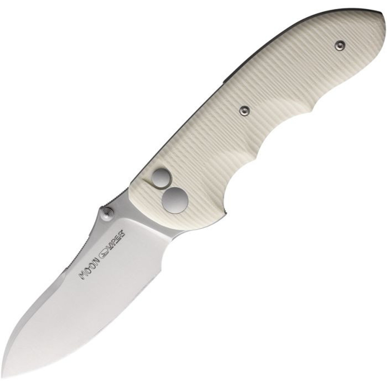 Viper Moon (V6008GI) 2.95" CPM-MagnaCut Satin Drop Point Plain Blade, Ivory G-10 Handle