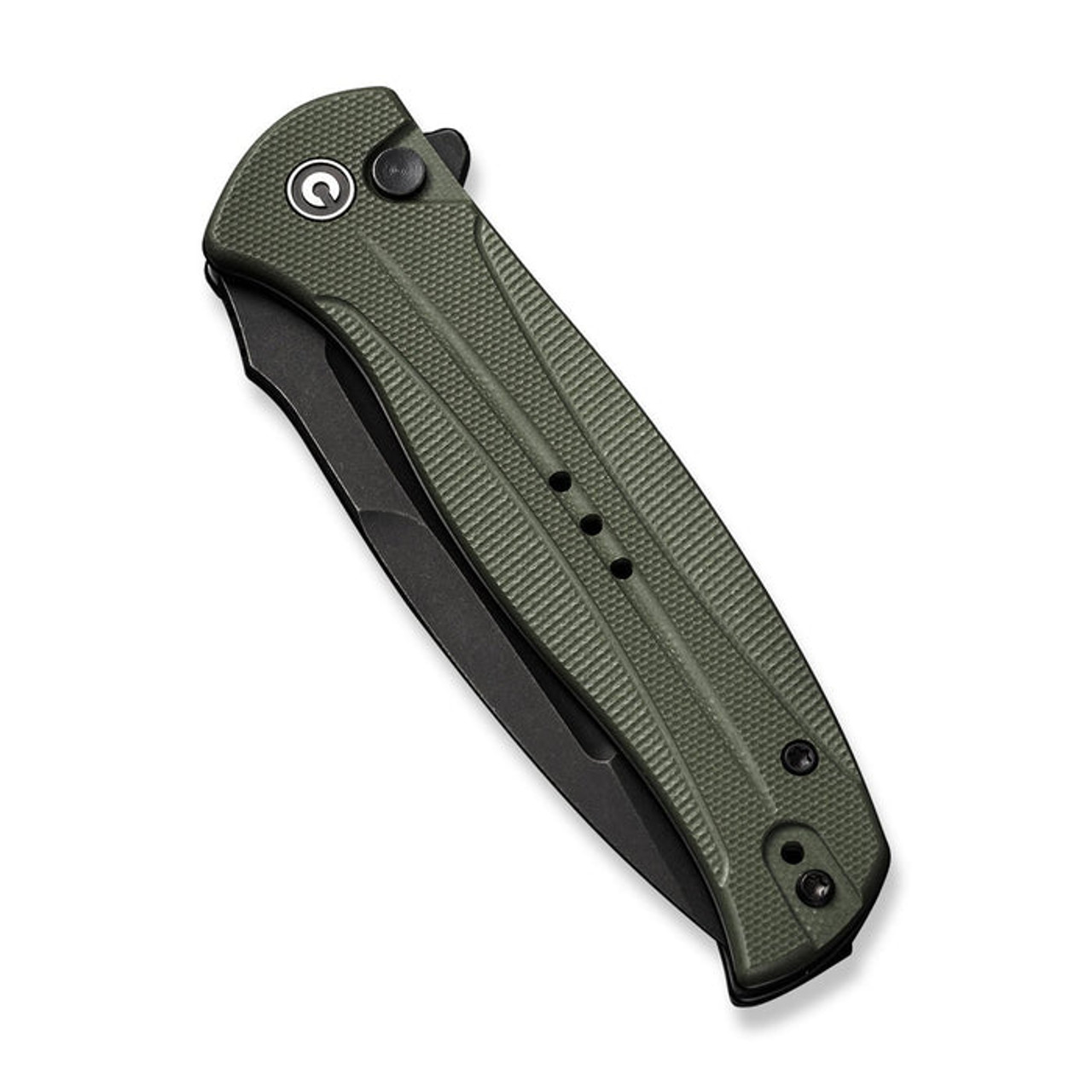 CIVIVI Incindie (CIVC230532) 3.48" 14C28N Blackwashed Spear Point Plain Blade, OD Green G-10 Handle