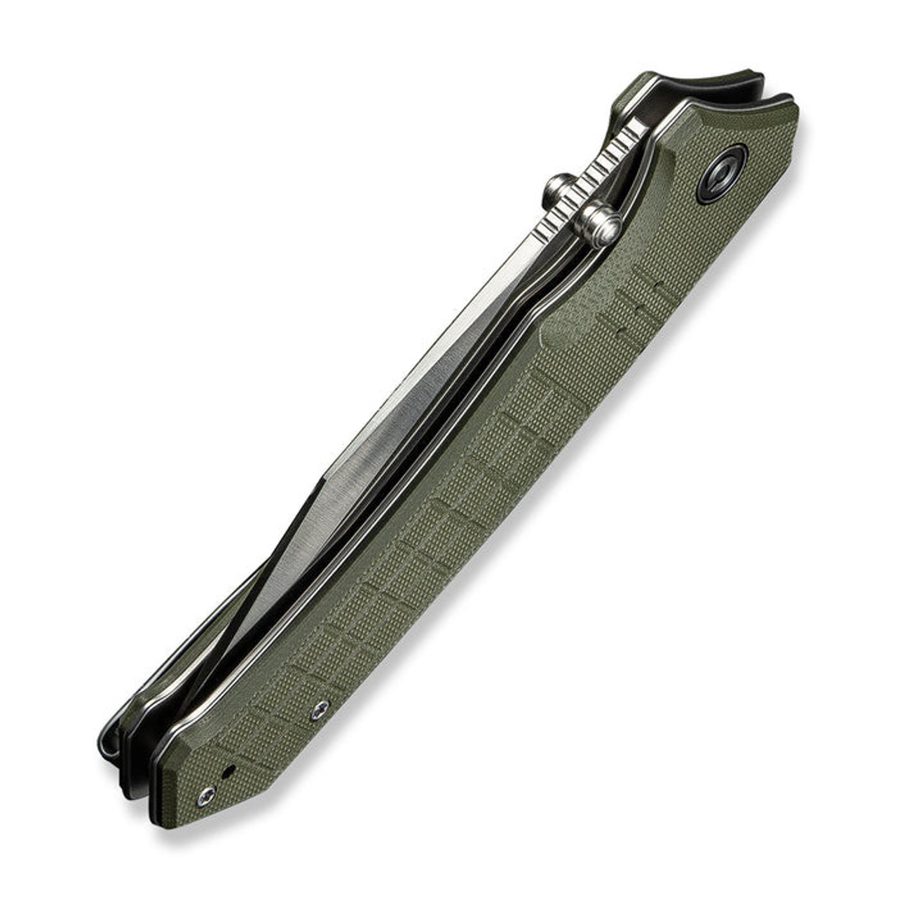CIVIVI Tacticorix (CIVC230552) 3.7" Nitro-V Satin Clip Point Plain Blade, OD Green G-10 Handle