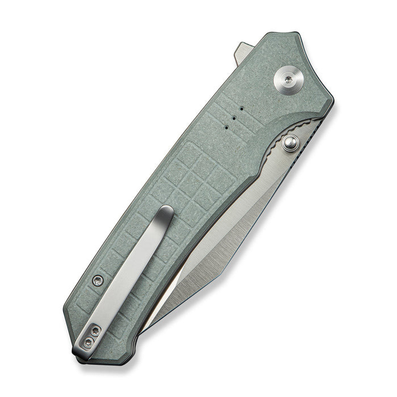 CIVIVI Tacticorix (CIVC230553) 3.7" Nitro-V Satin Clip Point Plain Blade, Gray Shredded G-10 Handle