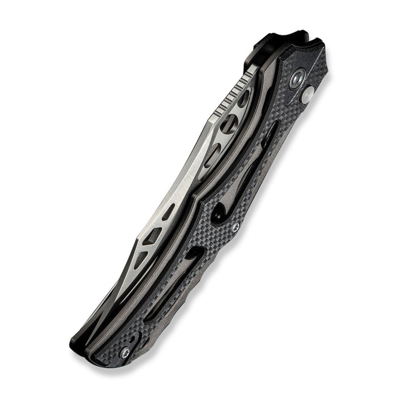 CIVIVI Biophase (CIVC23083C3) 3.48" Nitro-V Satin Clip Point Plain Blade, Gray Aluminum w/ Black Coarse G-10 Handle