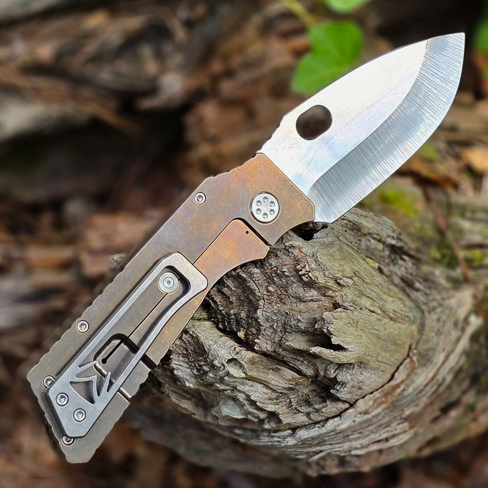 Medford TFF-H MD046ST36A1 CPM-S35VN Tumbled Plain Edge Blade Open Detail View