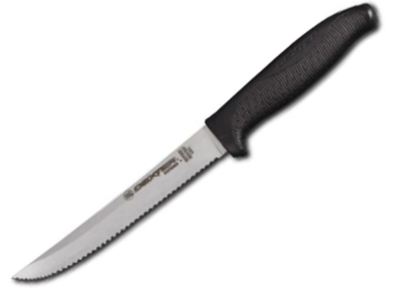 Dexter Scalloped Utility Knife (SG156SC) 6.0 DEXSTEEL Plain Blade, Black SoftGrip Handle