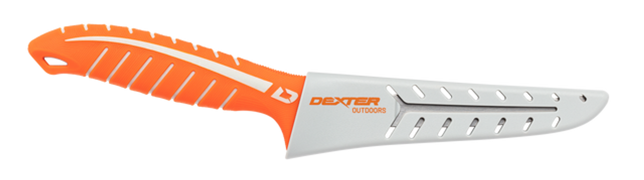 Dexter Dextreme Medium Flex Knife (DX6F) 6" DEXSTEEL Plain Edge Medium Flexibility Blade, Orange DexGrip Handle