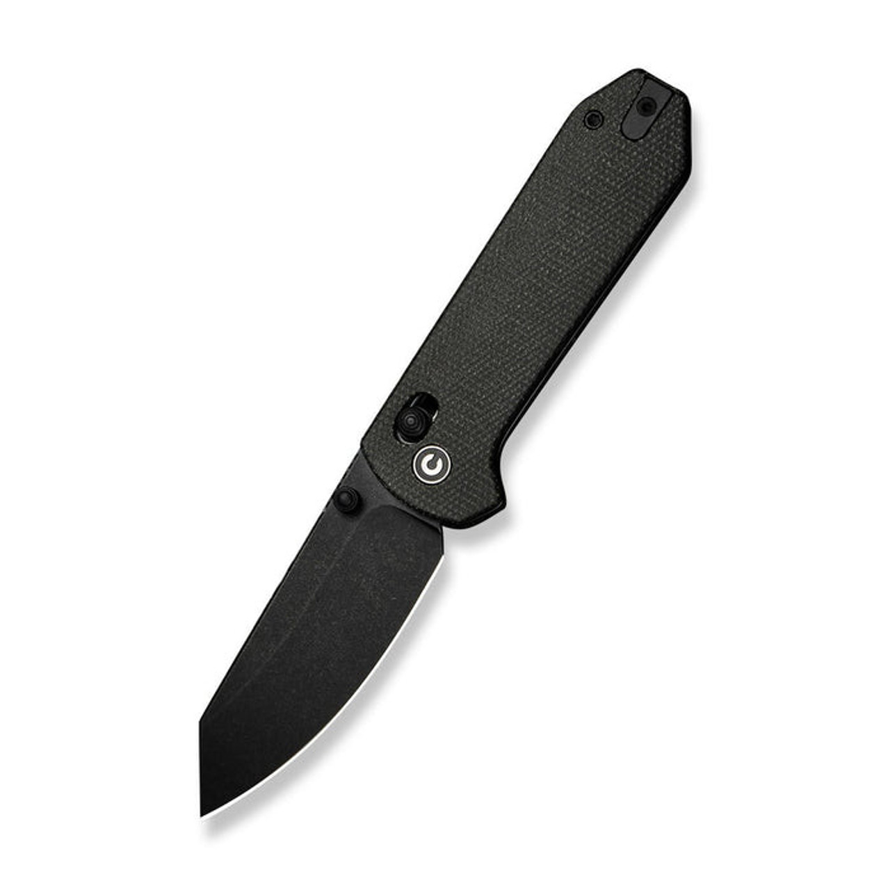 CIVIVI Yonder (C23073B-1) 2.88" Sandvik 14C28N Blackwashed Spey Point Plain Blade, Dark Green Canvas Micarta Handle