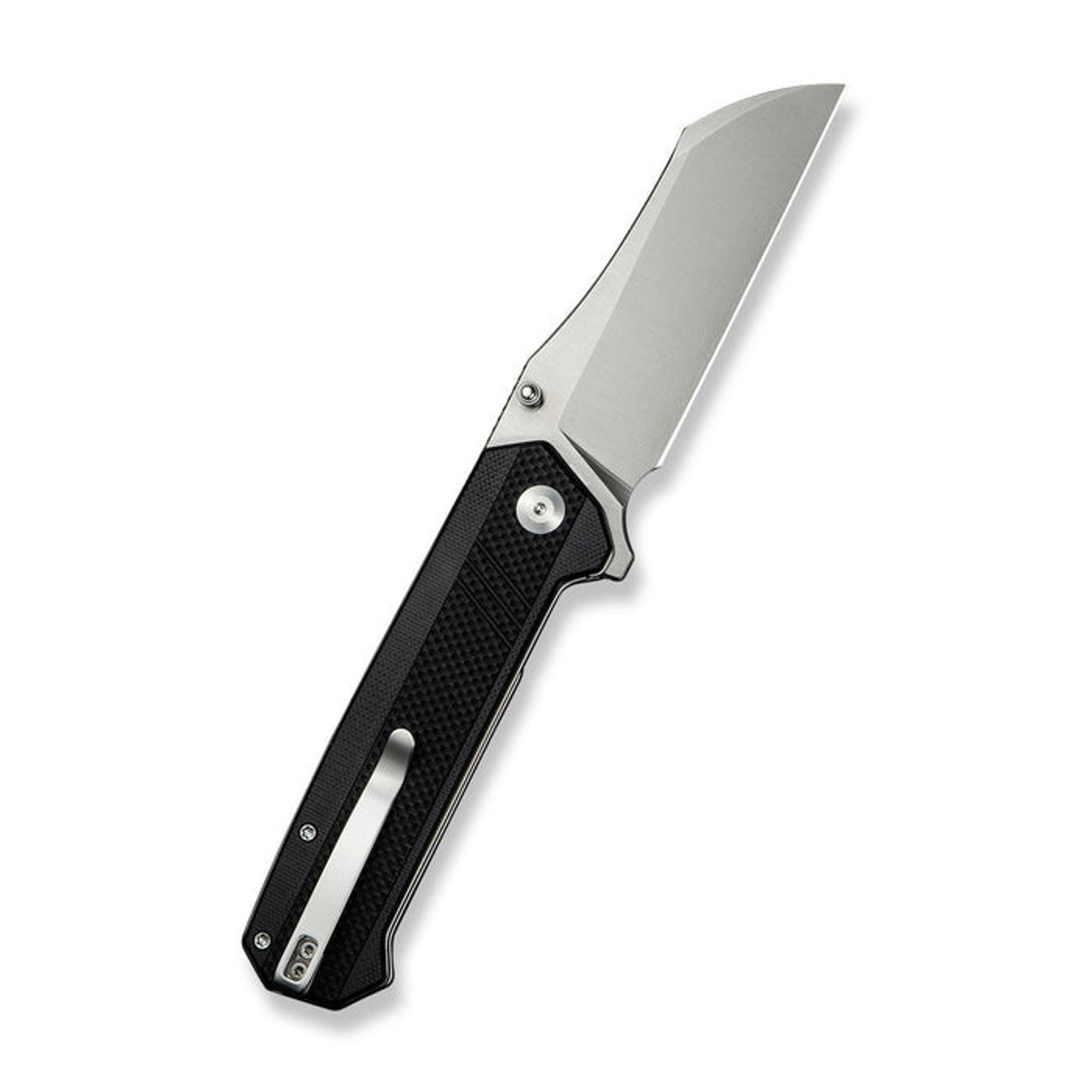 Sencut Draxor (S24035-1) 3.7" 9Cr18MoV Satin Sheepsfoot Plain Blade, Black G-10 Handle