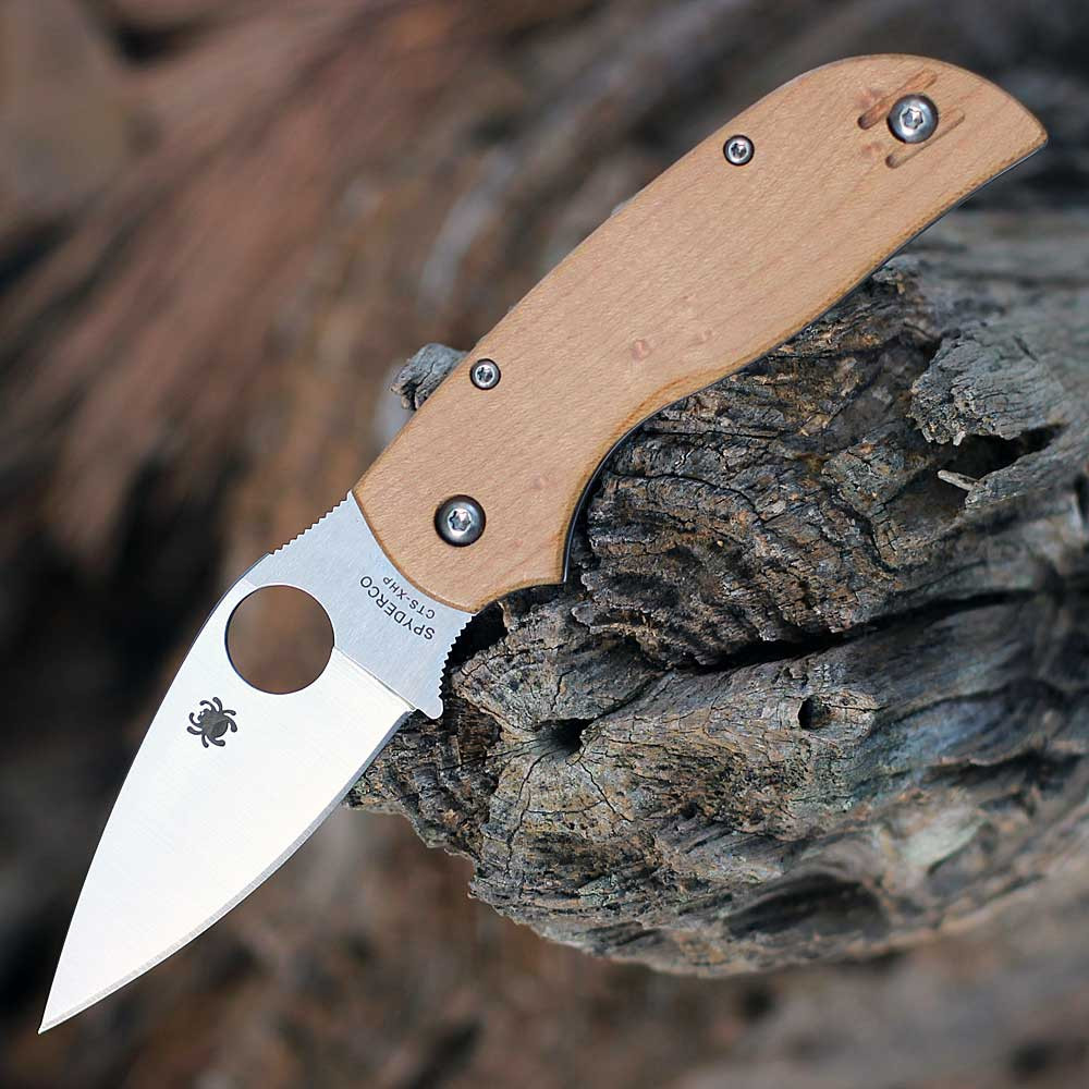 Spyderco Chaparral SLIPIT Birdseye Maple CTS XHP Wood C152NLWDP