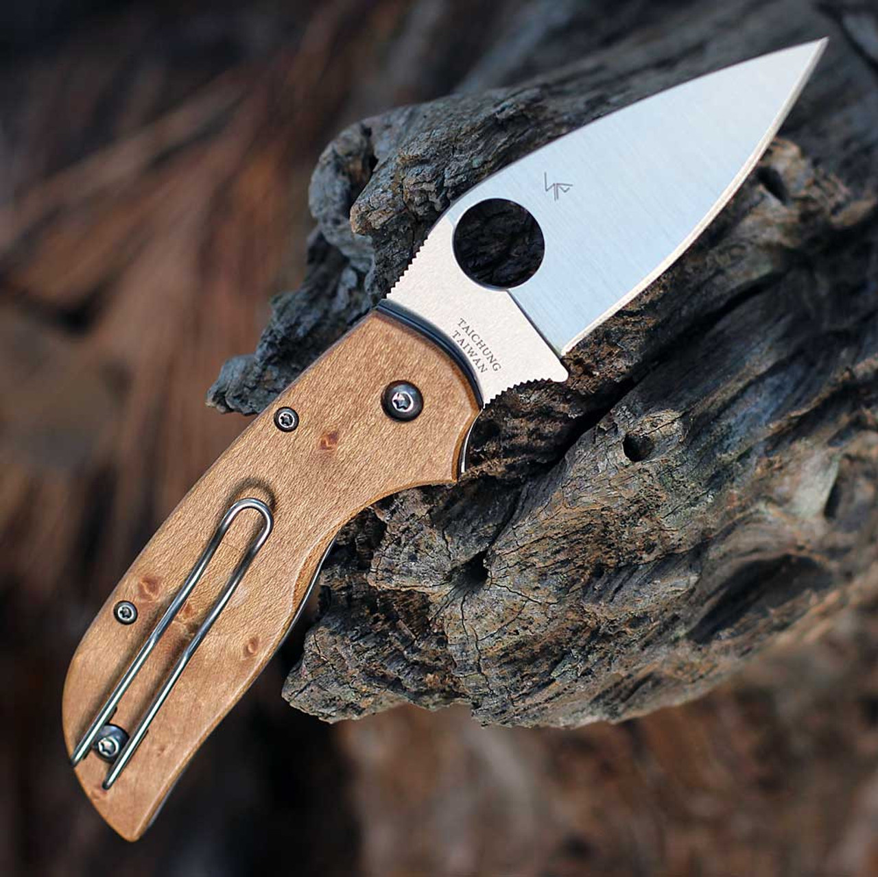 Spyderco Chaparral SLIPIT Wood (2.77" Satin CTS XHP) C152NLWDP