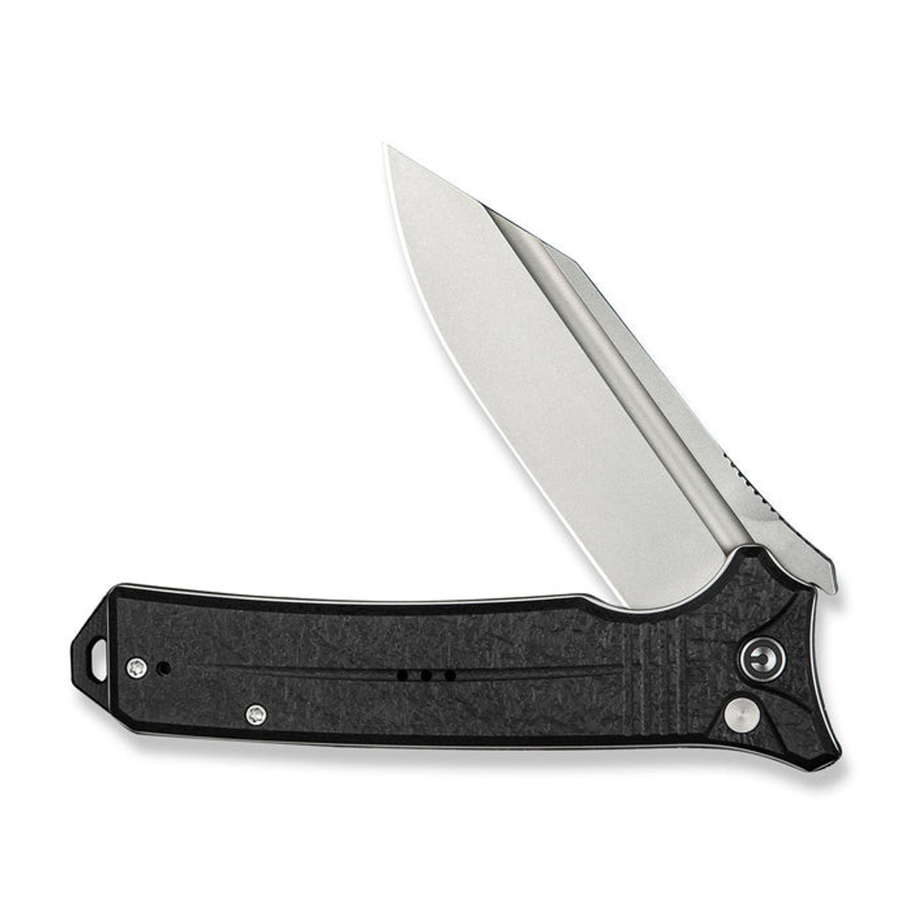 CIVIVI Neurohaptic (C23080-2) 3.74" Nitro-V Stonewashed Clip Point Plain Blade, Black Shredded G-10 Handle
