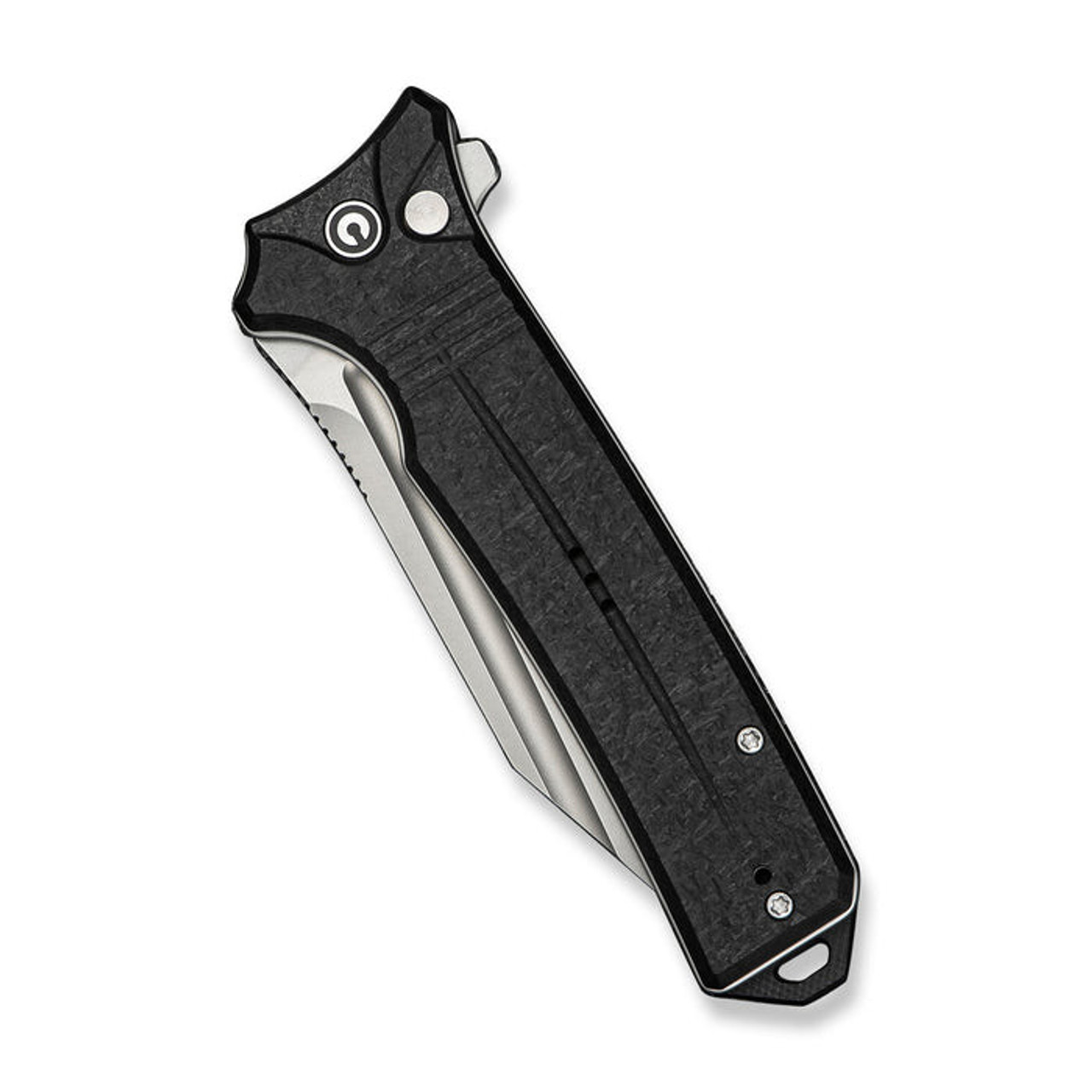 CIVIVI Neurohaptic (C23080-2) 3.74" Nitro-V Stonewashed Clip Point Plain Blade, Black Shredded G-10 Handle