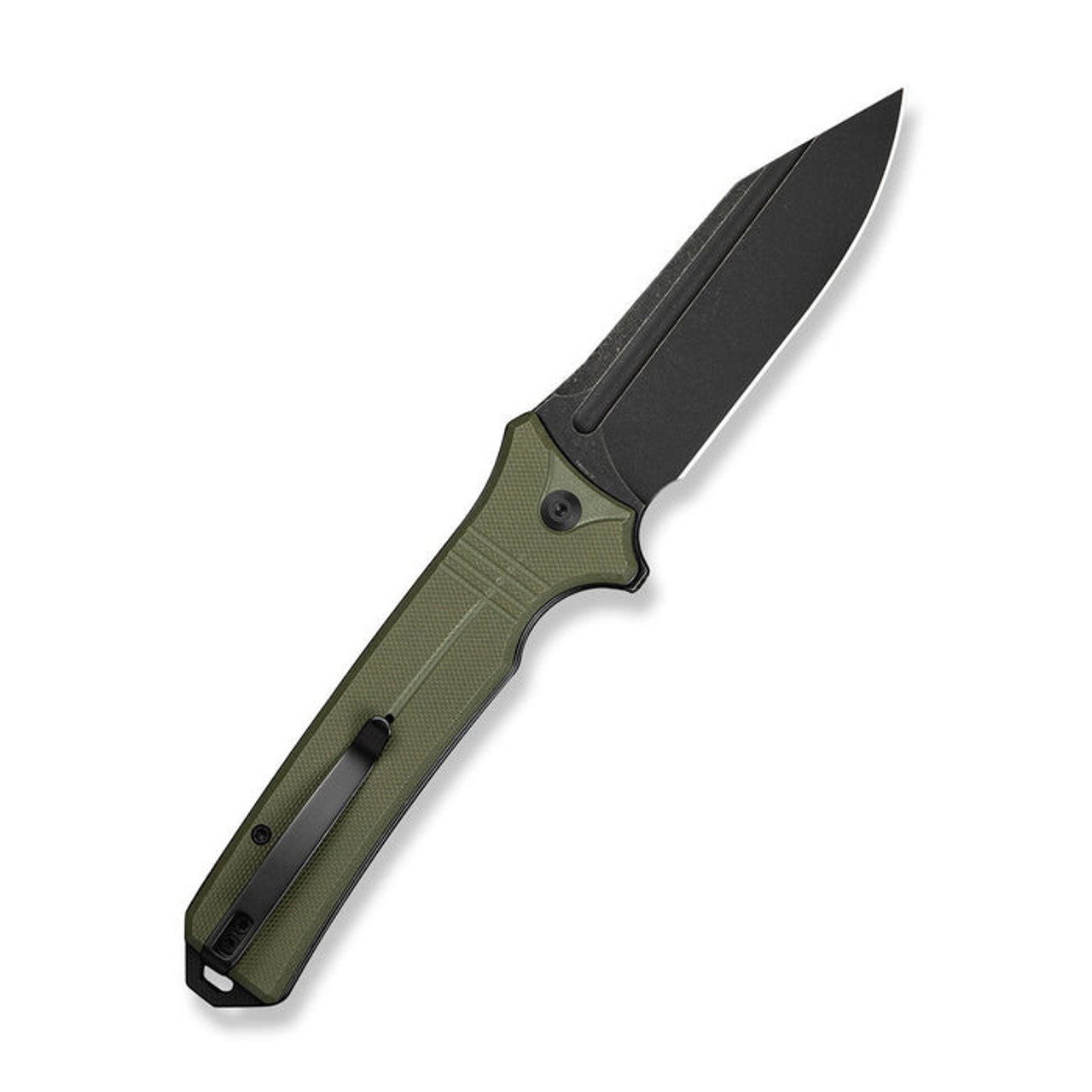 CIVIVI Neurohaptic (C23080-3) 3.74" Nitro-V Blackwashed Clip Point Plain Blade, OD Green G-10 Handle