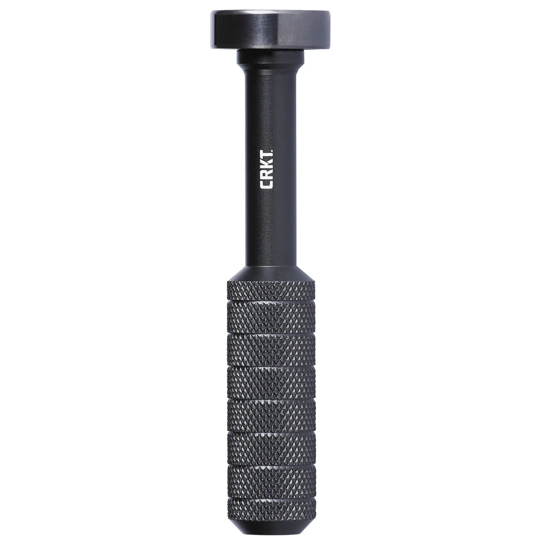 CRKT Big Boy Driver 9915 black textured aluminum bit driver with ball-bearing spinner and 4mm micro bit adapter.