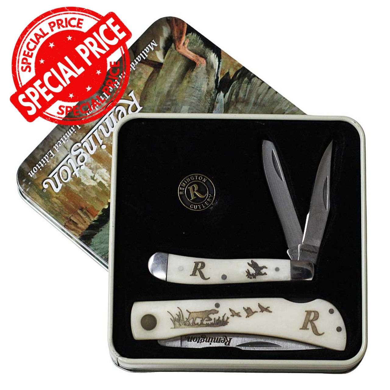 Remington Mallards in the Timber Knife and Tin Collector Set, R15686