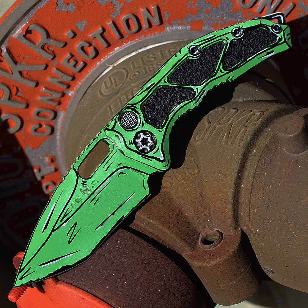Heretic Toxic Green Cel Shaded Medusa Auto | H012-CS-TX | Knifeworks