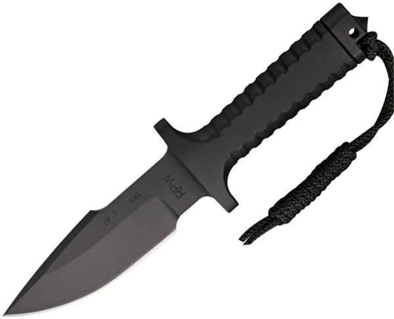 RPW Model X-46 Utility Survival,One Piece A2 Tool Steel Construction w/ Armor Black CeraKote Finish, 5" Hollow Ground Standard Edge