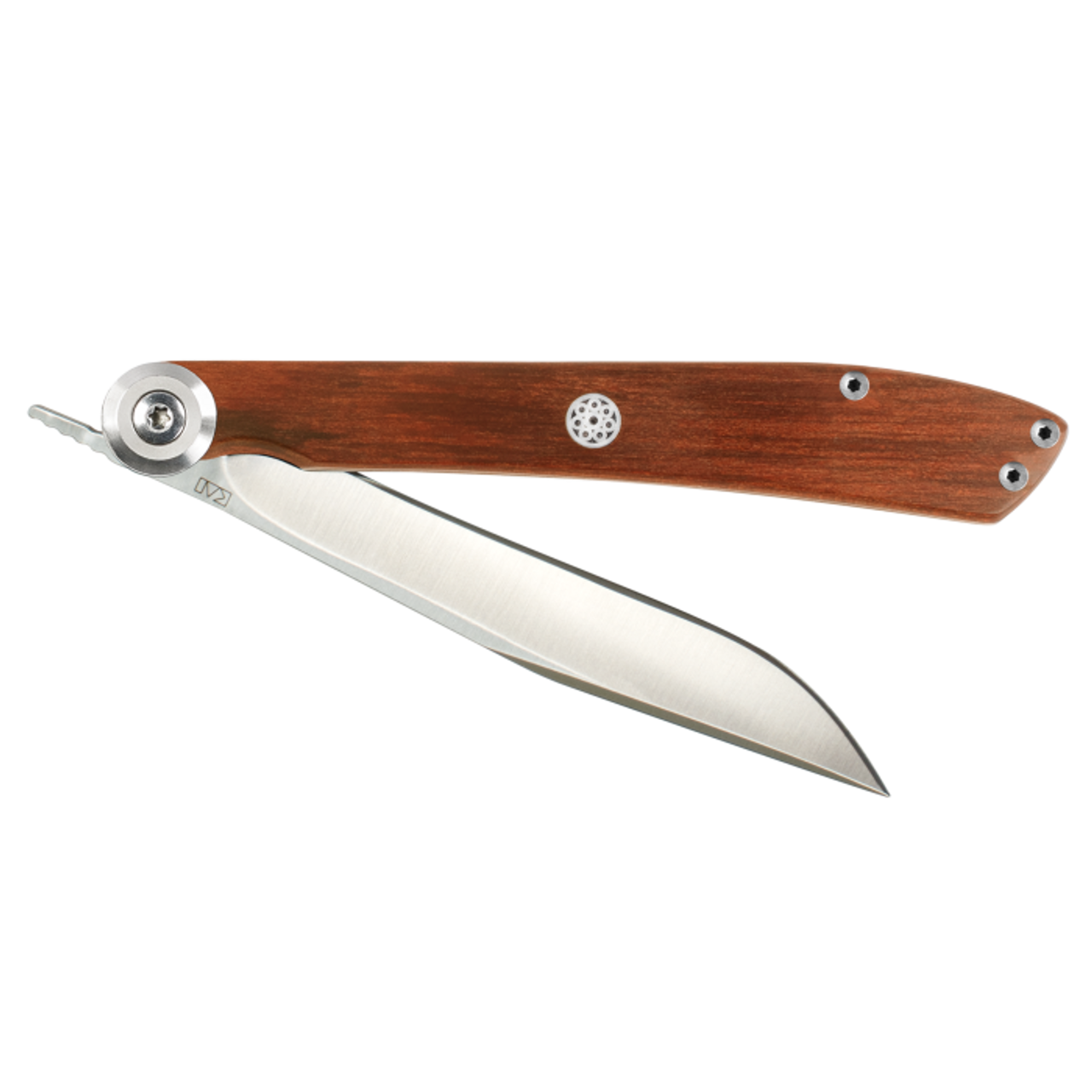 Shun Personal Steak Knife Limited Edition (5715) 3.25" 420J2 Satin Clip Point Plain Blade, Rosewood Handle, Black Leather Storage Pouch