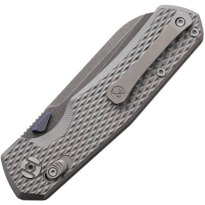 kunkun専用 Kunwu Tux Chad Folding Knife Gray Titanium Handle PM60 Stonewashed