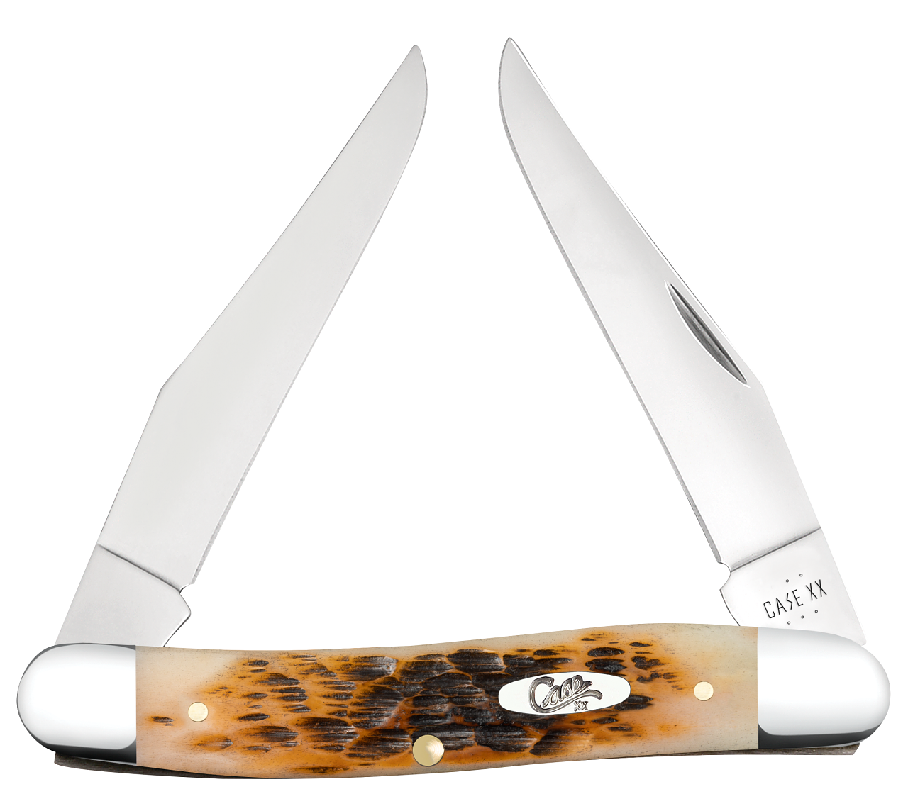 Case Muskrat 10798 Amber Jigged Bone (MUSKRAT SS)