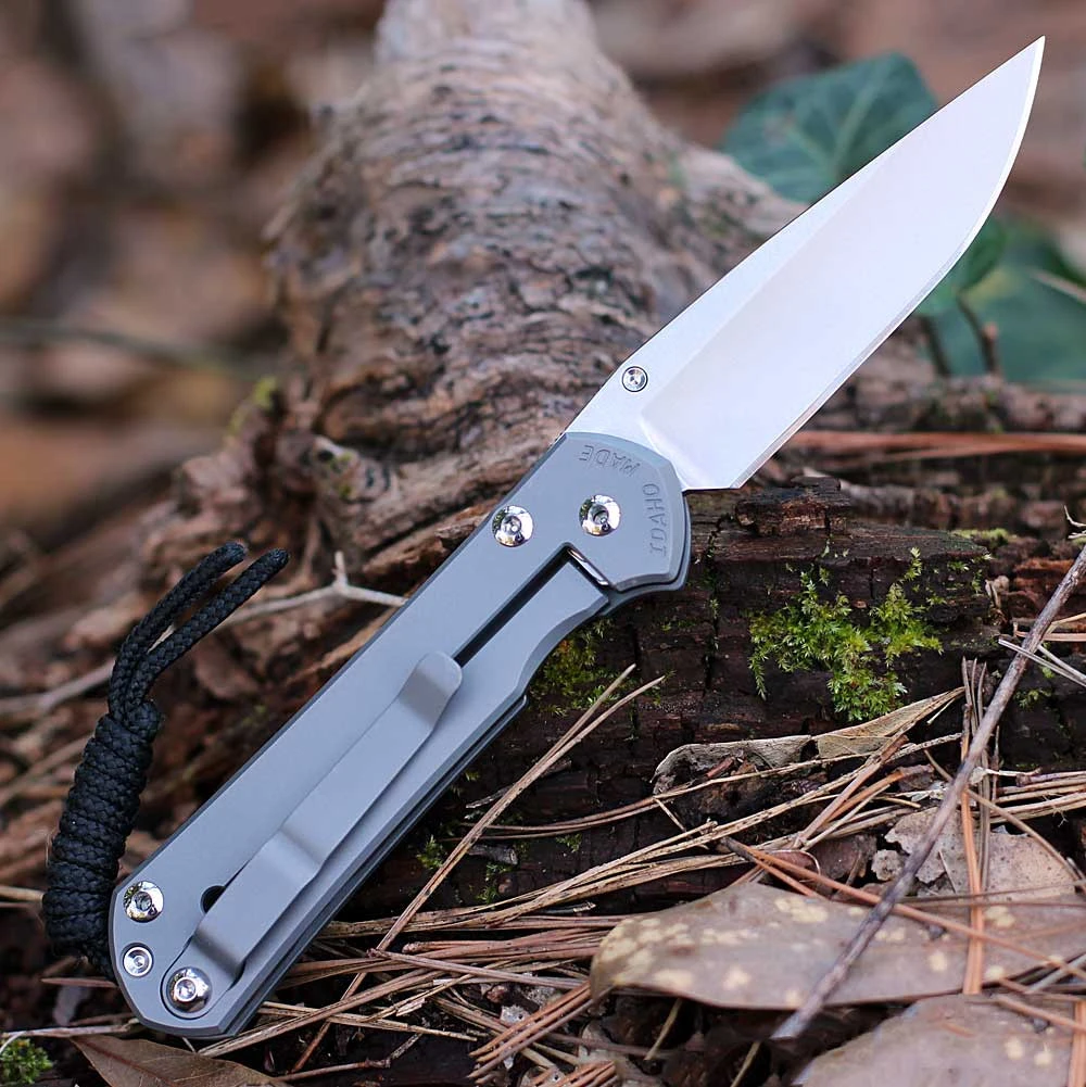 Chris Reeve Sebenza 31 S31-1690 CPM MagnaCut drop point — hollow
                  grind, 2.99 in, 63-64 HRC, stonewashed, plain edge