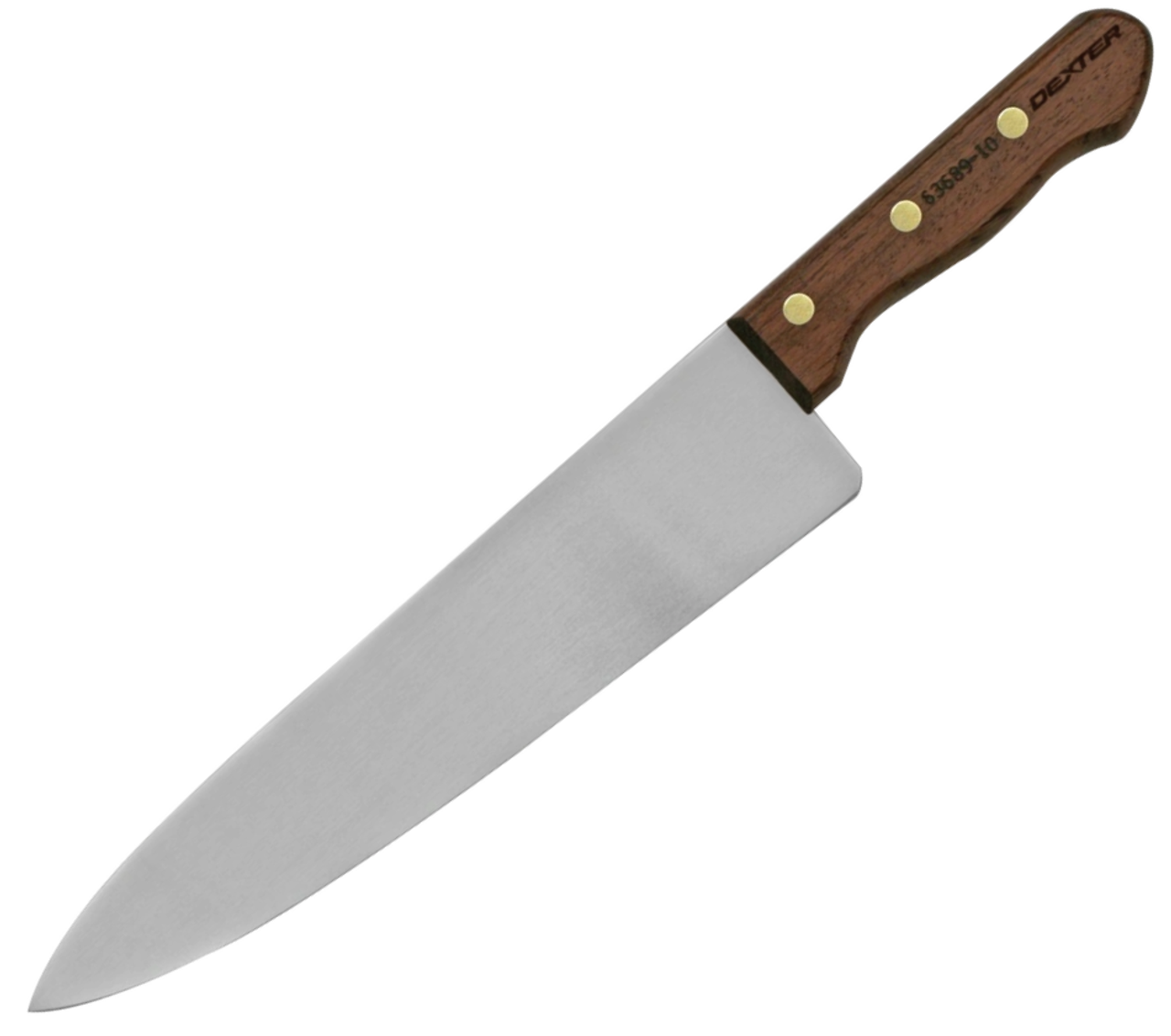 Dexter Traditional Cook's Knife (63689-10) 10" Carbon Steel Plain Blade, Wood Handle