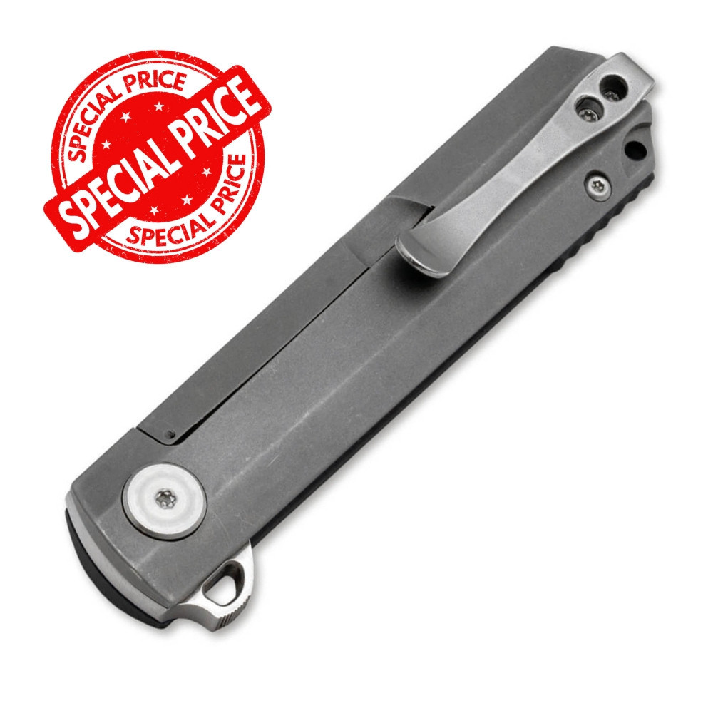 Boker Plus Cataclyst Flipper (01BO674) 2.95" 440C Satin Clip Point Plain Blade, Black G-10 Handle