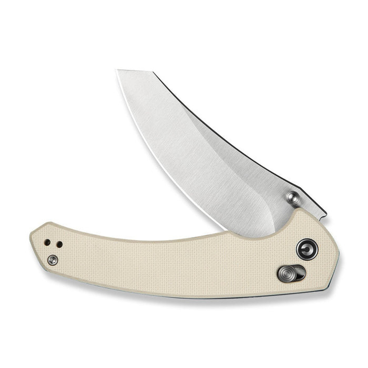 CIVIVI Sixgill (C24050-2) 3.41" Nitro-V Satin Reverse Tanto Plain Blade, Ivory G-10 Handle