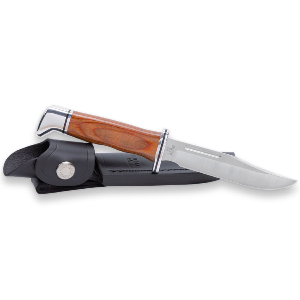 Buck 117 Brahma with leather sheath