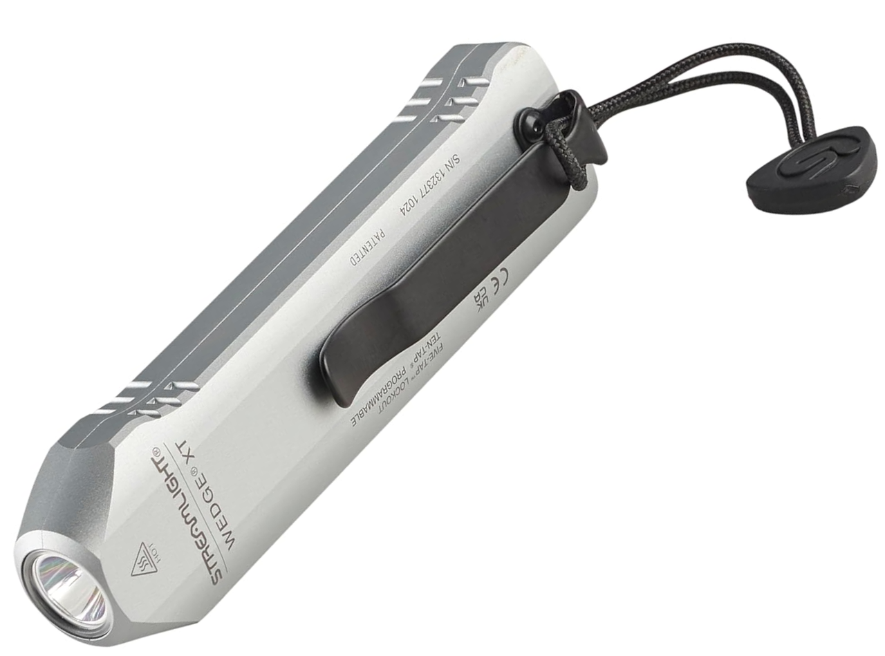 Streamlight Wedge XT 88819 Silver Rechargeable Compact Everyday Carry Flashlight, 500 Lumens