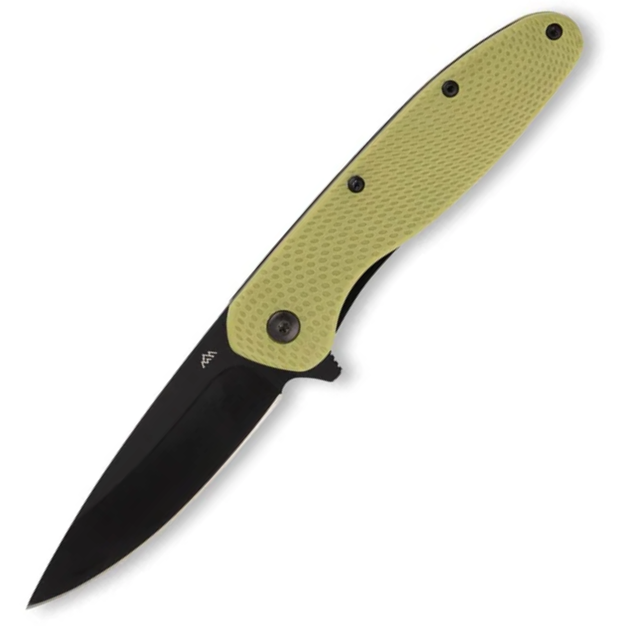 Outdoor Edge Viddux (VD-1C) 3.15" 4Cr14MoV Black Drop Point Blade, Green GFN, Liner Lock