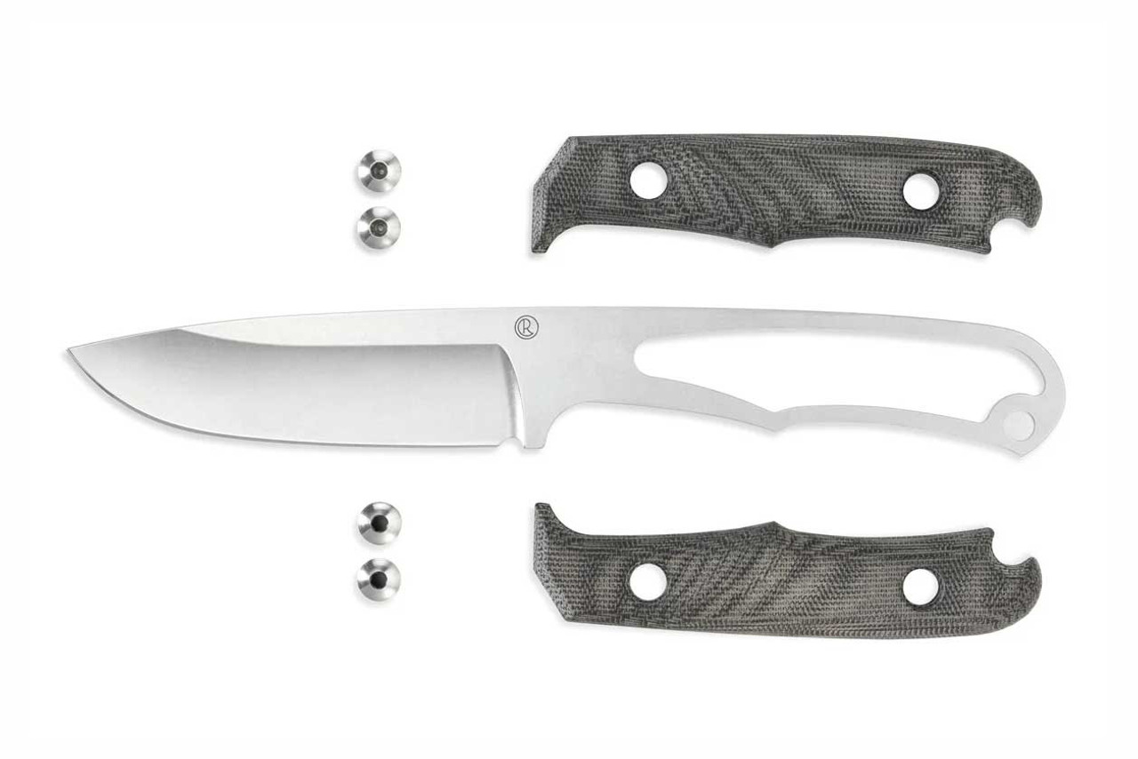 Chris Reeve Backpacker BPR-1000 - 4.019" Stonewash CPM MagnaCut Drop Point Plain Blade, Black Canvas Micarta Handle