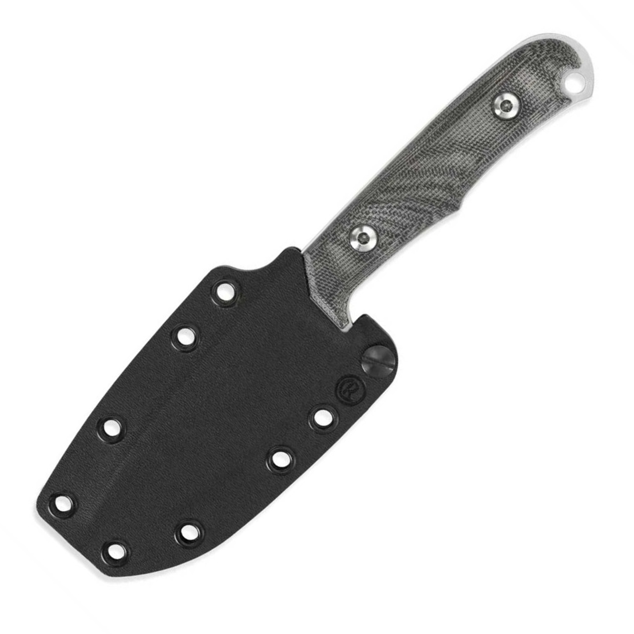 Chris Reeve Backpacker BPR-1000 - 4.019" Stonewash CPM MagnaCut Drop Point Plain Blade, Black Canvas Micarta Handle