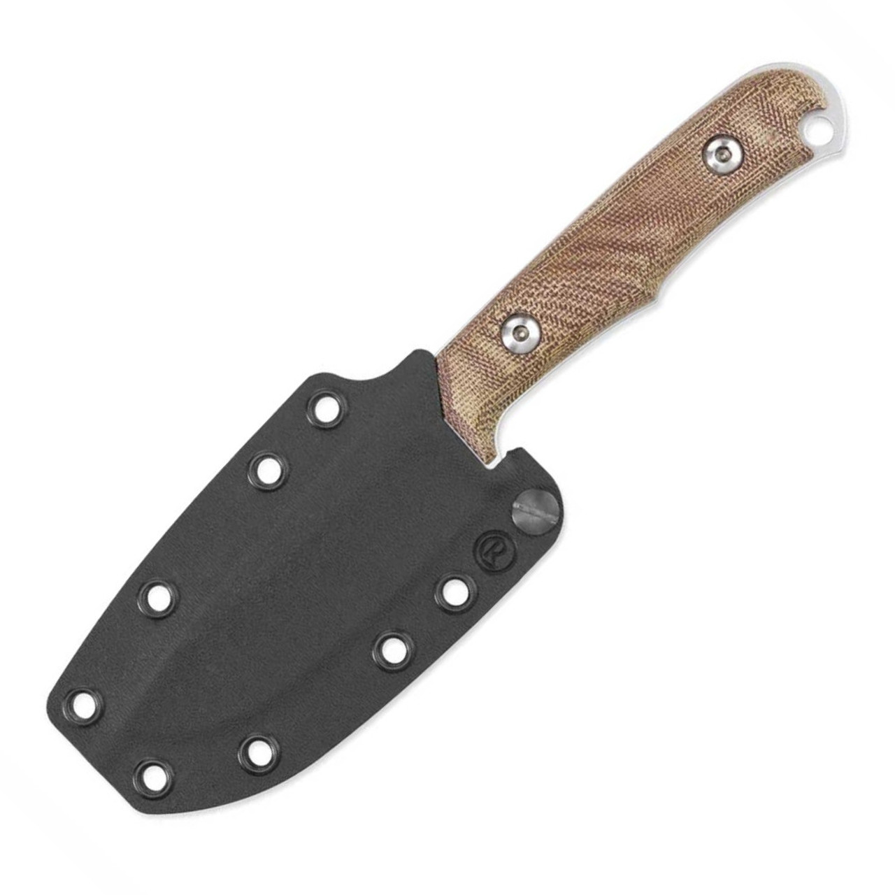 Chris Reeve Backpacker BPR-1001 - 4.019" Stonewash CPM MagnaCut Drop Point Plain Blade, Natural Canvas Micarta Handle