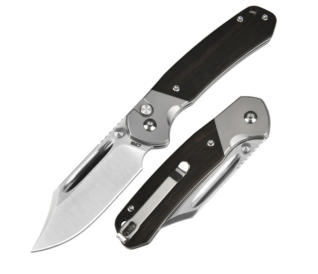 CJRB Bowie Pyrite Button Lock Ebony (3.15" AR-RPM9) J1942EBN