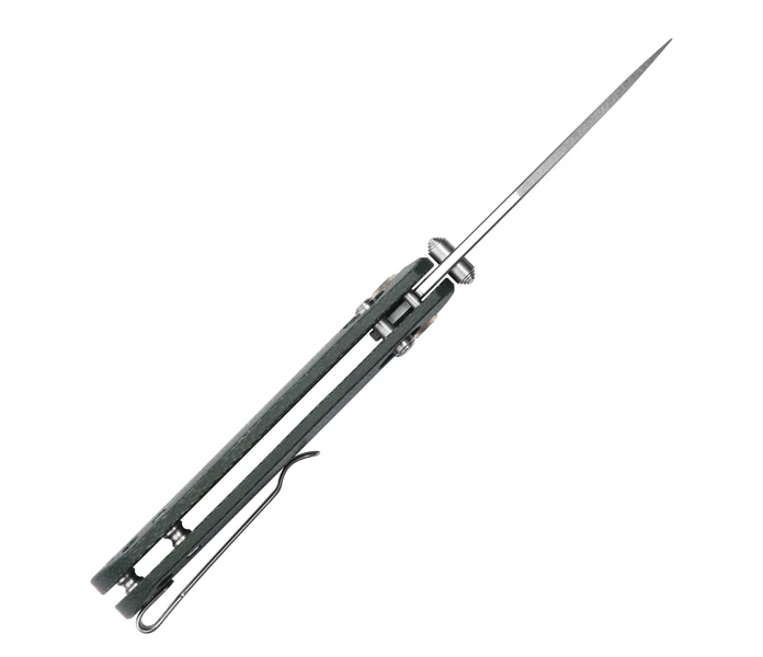 CJRB Maximal Crossbar Lock Green Micarta (2.95" AR-RPM9)  Stonewash Drop Point, J1954MGN