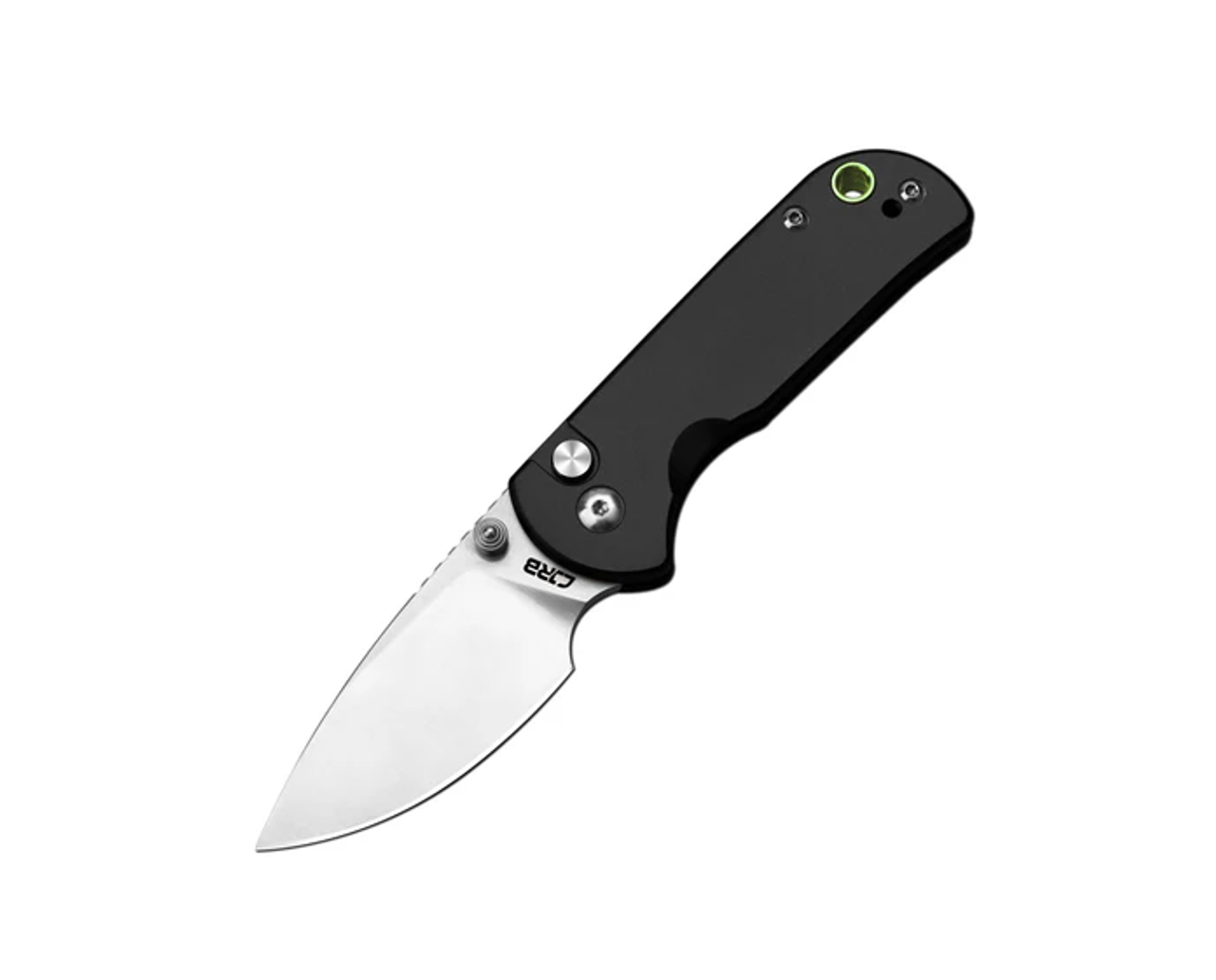 CJRB Mica Black Aluminum (2.36" AR-RPM9) Sand Polished Drop Point, Button Lock, J1934BK
