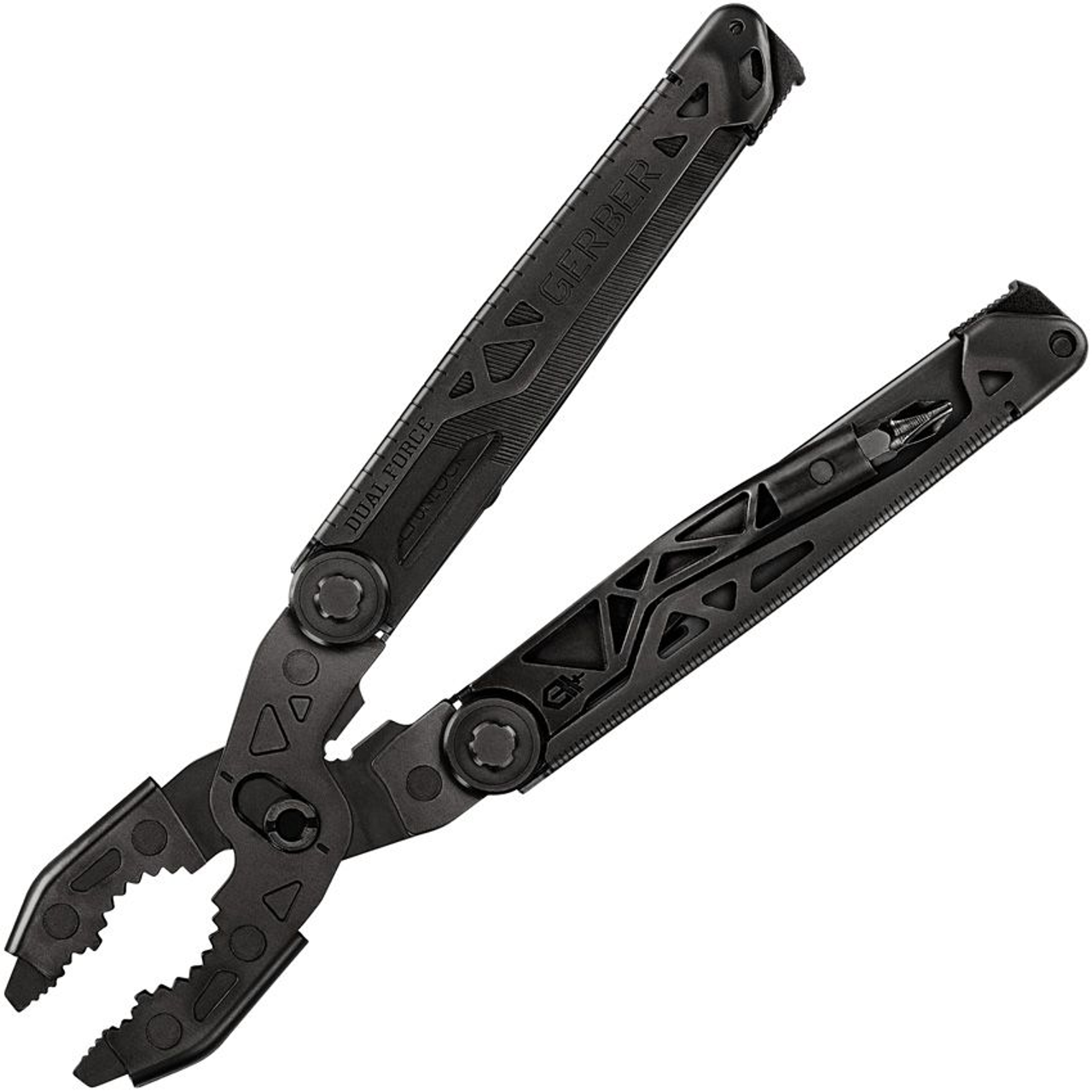 Gerber Dual-Force Silver Multi-Tool (G1067407) 3.25" Black Stainless Steel  - 12 Tools