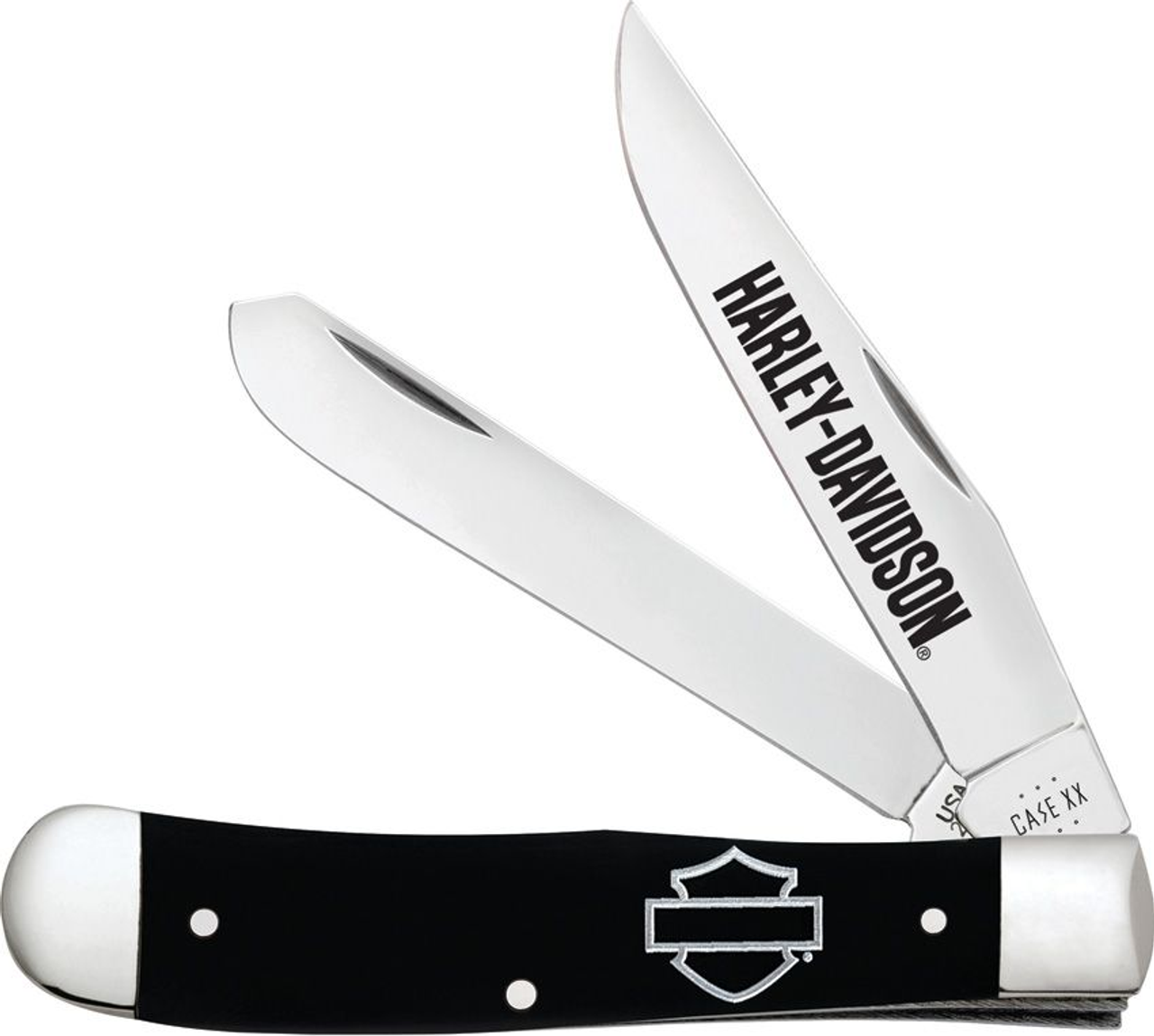 Case XX Trapper Harley Davidson Embellished 52269, Black Synthetic (2254 SS)