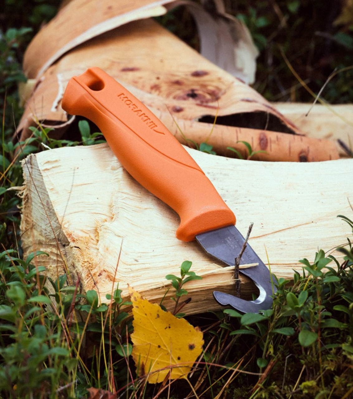 Morakniv Hunting Belly Opener (m-14462) - 2.6" Stainless Steel Inward-curved Edge, Burnt Orange Polymer w/Easy-Clean Sheath