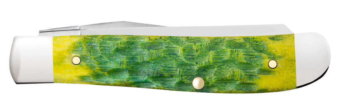 Case Mini Trapper | 27861 Green Apple Bone Jig| Knifeworks