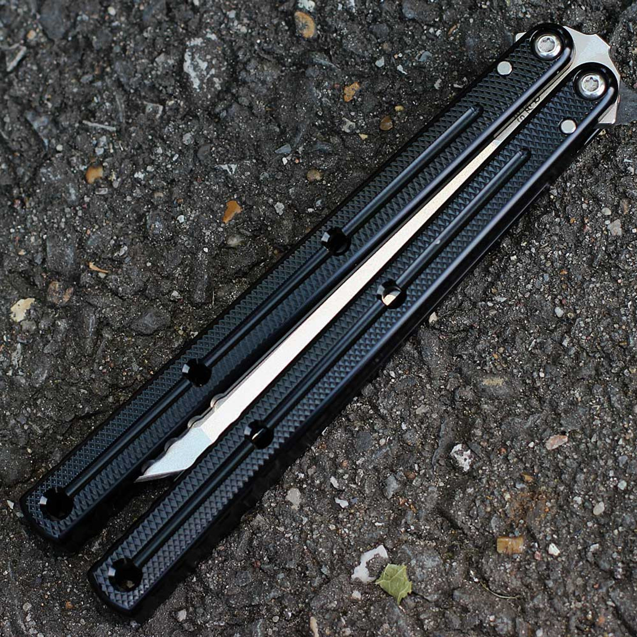 Squid Industries Krake Raken V3 (KrakeRakenV3BlkMatTan) 4.50" AEB-L Matte Tanto Plain Blade, Black Aluminum Handle