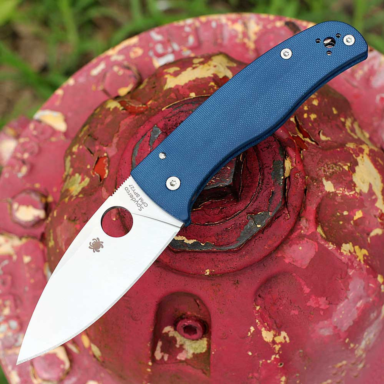 Spyderco Bodacious - Blue G-10 (3.63" CPM-SPY27) Reveal 18 C263GPCBL